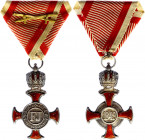 Austria - Hungary Merit Cross "1849" 3rd Class 1875 - 1914
Barac# 256; Silver; Second Period (1875-1914); By Wilh. Kunz. Condition I.