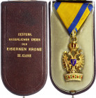 Austria - Hungary Order of the Iron Crown Knight 3rd Class 1900 -th
Barac# 605; Gold; "Orden der Eisernen Krone"; With original box. Condition I.