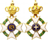 Greece Miniature of Order of the Reddemer - Gold Cross
Gold & Enamel 1.67 g., 23x19 mm. Condition II.