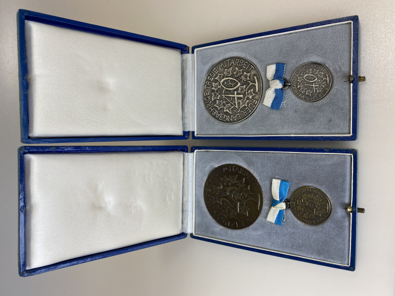 German States Bavaria Set of 2 Medals & Badges "Board of Trustees of the Bavaria...