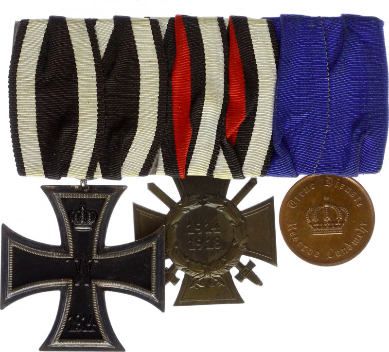 German States Prussia Medal Bar 1914
Barac# 54, 87; Prussia Iron Cross EK 2 191...