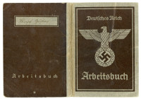 Germany - Third Reich Document of Employment History - Arbeitsbuch 1940 - 1948
Book with records of places of work. Condition II.