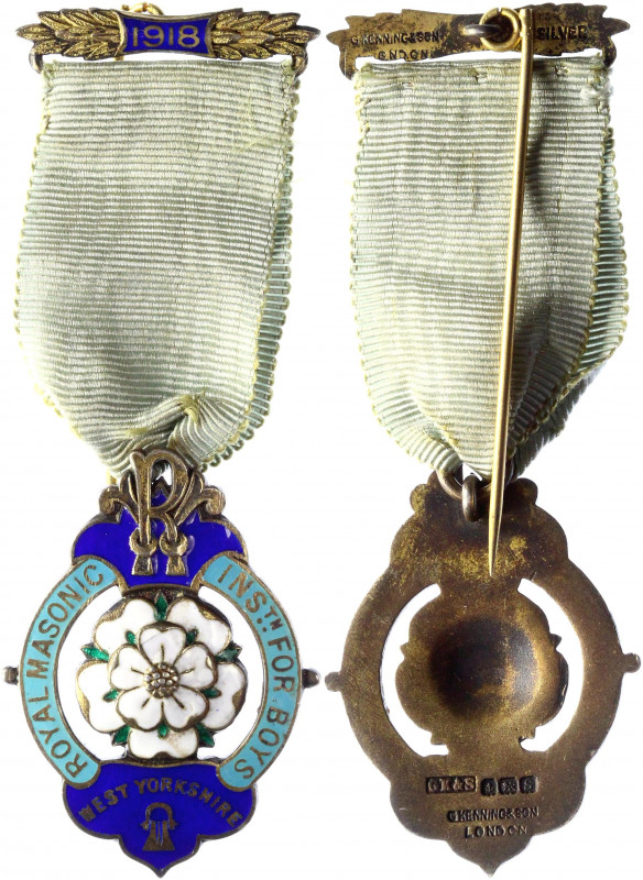 Great Britain Masonic Medal Royal Institution for Boys 1918
Silver; 37 x 42 mm;...