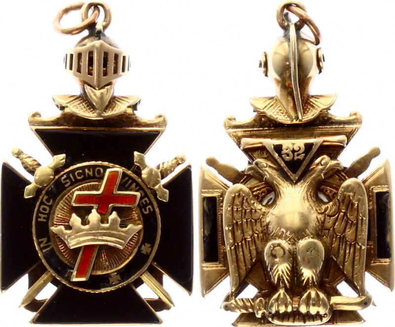 Freemasons Knights Templar Commandery New Hampshir
Gold 10 K 15,90g. Size 47 X ...