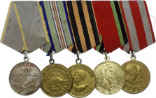 Russia - USSR Lot of 5 Medals 1938 - 1945
Barac# 884, 907, 911; With Silver; Various Motives.