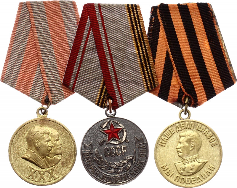 Russia - USSR Lot of 3 Medals 1941 - 1945
Barac# 911; "30 Years of the Soviet A...