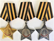 Russia - USSR Full Set of Order of Glory - 1st, 2nd & 3rd Class 1943 RRR
Barac# 1026, 1027b, 1028a; #38143, #1595, #336. Full Cavalier of Order of Gl...