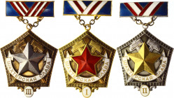 Russia - USSR Full Set of 3 Badges "Miner's Glory" 1st, 2nd & 3rd Class 1956
Avers# 597a,b,c; Brass, enamels; Нагрудный знак «Шахтёрская слава» 1-й, ...