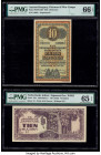 Austria-Hungary, Netherlands Indies, Poland & South Korea Group Lot of 4 Examples PMG Gem Uncirculated 66 EPQ; Gem Uncirculated 65 EPQ; About Uncircul...