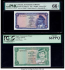 Brunei Government of Brunei 1; 5 Ringgit 1967; 1986 Pick 1a; 7b Two Examples PMG Gem Uncirculated 66 EPQ; PCGS Gem New 66PPQ. 

HID09801242017

© 2020...