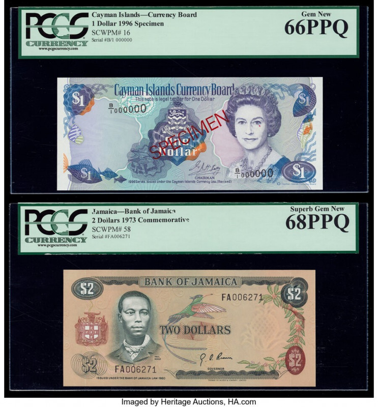 Cayman Islands Currency Board 1 Dollar 1996 Pick 16s Specimen PCGS Gem New 66PPQ...
