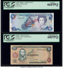 Cayman Islands Currency Board 1 Dollar 1996 Pick 16s Specimen PCGS Gem New 66PPQ; Jamaica Bank of Jamaica 2 Dollars 1973 Pick 58 Commemorative PCGS Su...