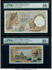 France and Italy Group of 4 Graded Examples PMG Choice Uncirculated 64; PMG Choice About Unc 58 EPQ; PCGS Extremely Fine 45PPQ; PMG Choice Very Fine 3...