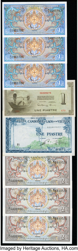 French Indochina, Thailand, Vietnam and More Group of 16 Examples Crisp Uncircul...