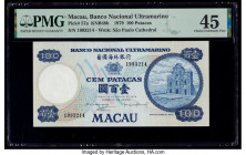 Macau Banco Nacional Ultramarino 100 Patacas 8.6.1979 Pick 57a KNB48b PMG Choice Extremely Fine 45. 

HID09801242017

© 2020 Heritage Auctions | All R...