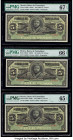 Mexico Banco de Tamaulipas 5 Pesos ND (1902-14) Pick S429r; S429dr (2) Three Remainders PMG Gem Uncirculated 65 EPQ; Superb Gem Unc 67 EPQ; Gem Uncirc...