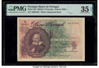 Portugal Banco de Portugal 5 Escudos 10.7.1920 Pick 120 PMG Choice Very Fine 35 EPQ. 

HID09801242017

© 2020 Heritage Auctions | All Rights Reserved