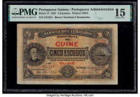 Portuguese Guinea Banco nacional Ultramarino, Guine 5 Escudos 1.1.1921 Pick 14 PMG Choice Fine 15. Repaired. 

HID09801242017

© 2020 Heritage Auction...