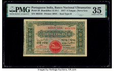 Portuguese India Banco Nacional Ultramarino, Nova Goa 8 Tangas 1.10.1917 Pick 20 Jhunjhunwalla-Razack 12.10.1 PMG Choice Very Fine 35. 

HID0980124201...