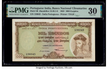 Portuguese India Banco Nacional Ultramarino 1000 Escudos 2.1.1959 Pick 46 Jhunjhunwalla-Razack 12.40.1-6 PMG Very Fine 30. 

HID09801242017

© 2020 He...