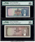 Turkey Central Bank 5; 50 Lira 1930 (ND 1961); 1970 (ND 1971) Pick 173a; 187Aa Two examples PMG Extremely Fine 40; Choice Very Fine 35. 

HID098012420...