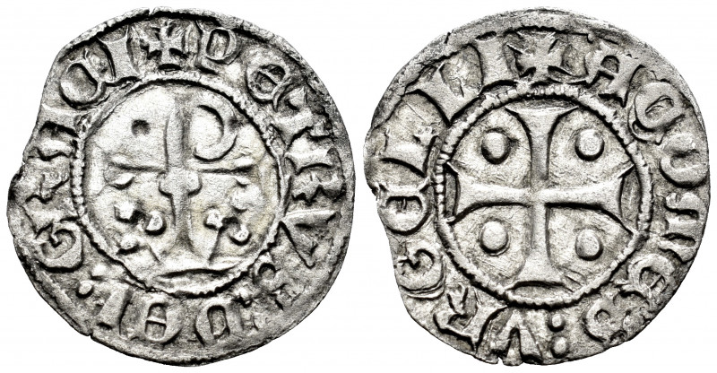 County of Urgell. Pedro of Urgell (1347-1408). Dinero. (Cru-134). (Cru C.G-1951)...