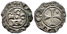 County of Forcalquer. Guillem II d'Urgell (1150-1209). Obol. (Cru OC-118). (Cru-181). Ve. 0,21 g. Very rare. VF. Est...180,00. 

Spanish Description...