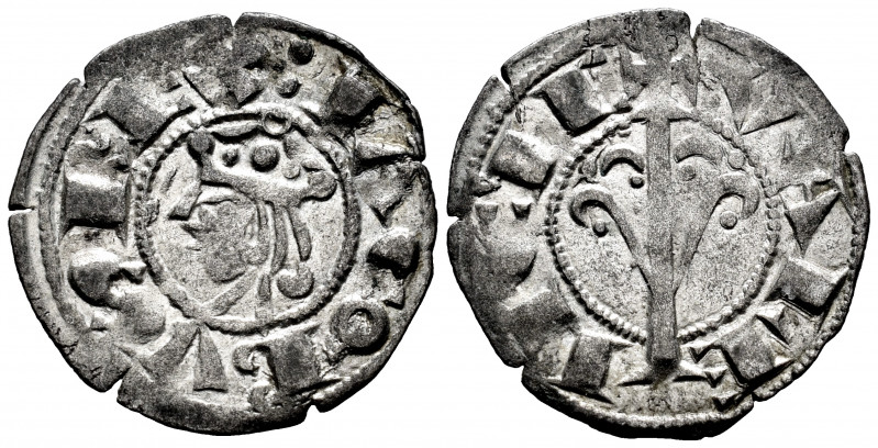 The Crown of Aragon. Jaime I (1213-1276). Dinero. Valencia. (Cru-316). (Cru C.G-...