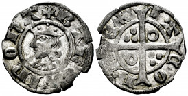 The Crown of Aragon. Jaime II (1291-1327). Diner. Barcelona. (Cru-340.1). (Cru C.G-2158a). Ve. 1,04 g. VF/Choice VF. Est...60,00. 

Spanish Descript...