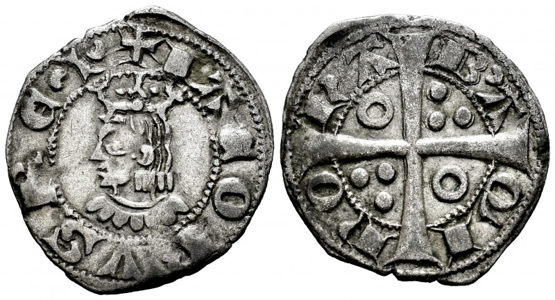 The Crown of Aragon. Jaime II (1291-1327). Diner. Barcelona. (Cru-346). (Cru C.G...