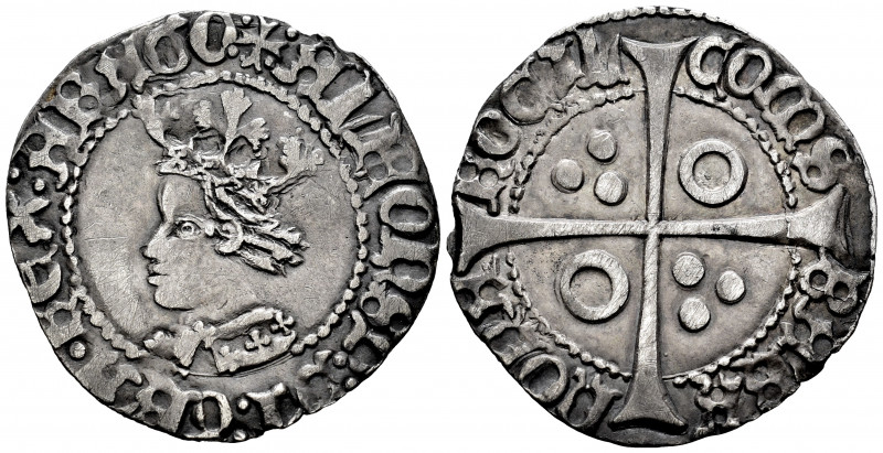The Crown of Aragon. Alfonso IV (1327-1336). Croat. Perpignan. (Cru-825.1). (Cru...