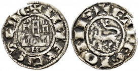 Kingdom of Castille and Leon. Alfonso X (1252-1284). Noven. Murcia. (Bautista-268). Ve. 0,94 g. M under the castle. Light planchet break. VF/Almost VF...