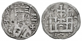 Kingdom of Castille and Leon. Alfonso VIII (1158-1214). Dinero. (Bautista-314.1). Ve. 0,80 g. Mintmark C. Retrograde legend on reverse. Almost VF. Est...