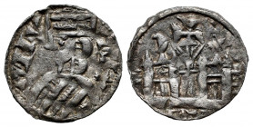 Kingdom of Castille and Leon. Alfonso VIII (1158-1214). Dinero. (Bautista-314.2). Ve. 0,69 g. Mintmark C. Almost VF/VF. Est...50,00. 

Spanish Descr...