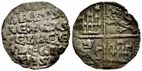 Kingdom of Castille and Leon. Alfonso X (1252-1284). "Dinero de seis lineas". (Bautista-373.1). Ve. 0,79 g. Star in 1st quadrant. VF. Est...50,00. 
...