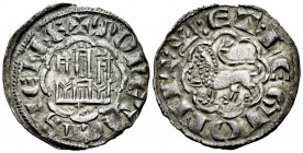 Kingdom of Castille and Leon. Alfonso X (1252-1284). Noven. Leon. (Bautista-398). (Abm-267). Ve. 0,79 g. L below the castle. XF/Choice VF. Est...50,00...