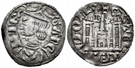 Kingdom of Castille and Leon. Sancho IV (1284-1295). Cornado. Burgos. (Bautista-427). (Abm-296). Ve. 0,81 g. B and star above the castle´s towers. Cho...