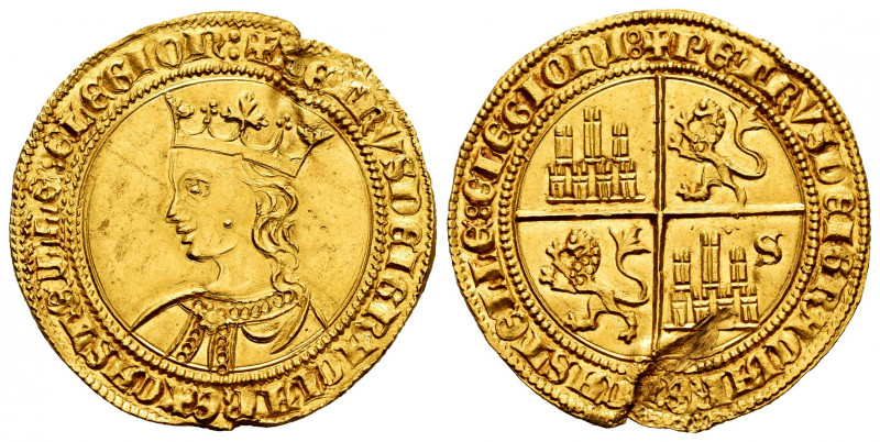Kingdom of Castille and Leon. Pedro I (1350-1368). Dobla of 35 maravedis. Sevill...