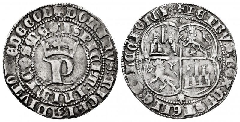 Kingdom of Castille and Leon. Pedro I (1350-1368). 1 real. Coruña. (Bautista-529...