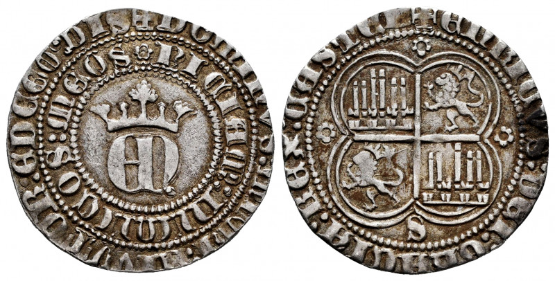 Kingdom of Castille and Leon. Enrique II (1368-1379). 1 real. Sevilla. (Bautista...