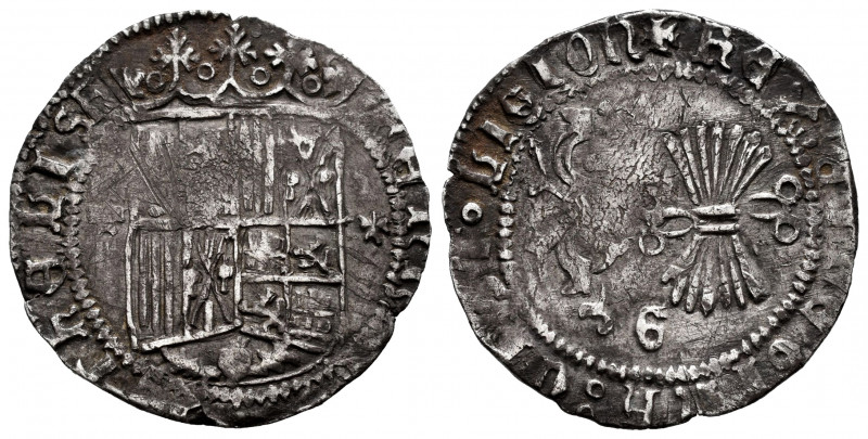 Catholic Kings (1474-1504). 1 real. Granada. (Cal-365). Ag. 3,34 g. VF. Est...70...