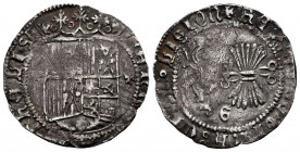 Catholic Kings (1474-1504). 1 real. Granada. (Cal-365). Ag. 3,34 g. VF. Est...70,00. 

Spanish Description: Fernando e Isabel (1474-1504). 1 real. G...