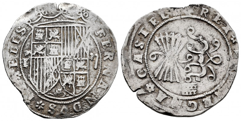 Catholic Kings (1474-1504). 2 reales. Segovia. (Cal-507 var). (Lf-G5.3.12). Anv....