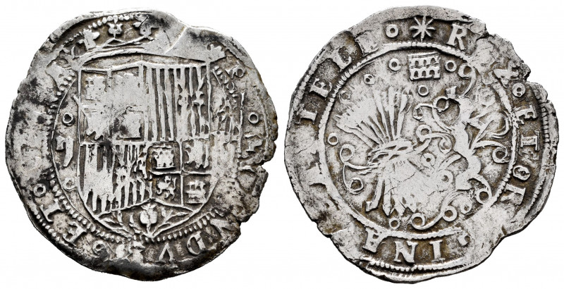 Catholic Kings (1474-1504). 2 reales. Segovia. (Cal-508 var). (Lf-G5.3.3). Anv.:...