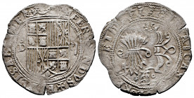 Catholic Kings (1474-1504). 2 reales. Segovia. D. (Cal-510). Ag. 6,77 g. Rare. Choice VF. Est...500,00. 

Spanish Description: Fernando e Isabel (14...