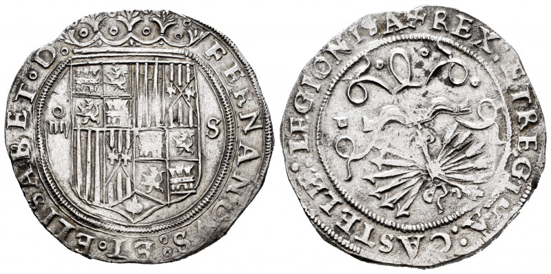 Catholic Kings (1474-1504). 4 reales. Sevilla. (Cal-565 var). (Lf-H5.6.64 var). ...