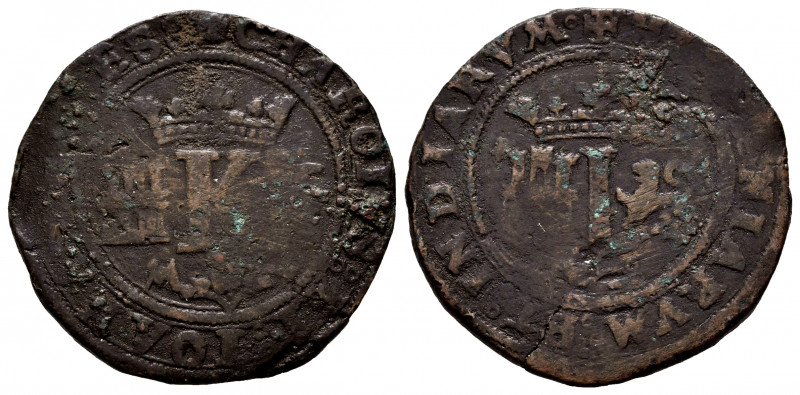 Charles-Joanna (1504-1555). 4 maravedis. México. (Cal-tipo 12). Ae. 6,29 g. Rare...