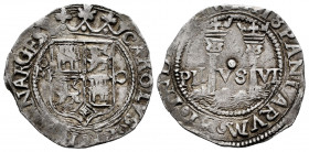 Charles-Joanna (1504-1555). 1 real. México. M-O. (Cal-74). Ag. 3,44 g. Choice F. Est...40,00. 

Spanish Description: Juana y Carlos (1504-1555). 1 r...