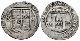 Charles-Joanna (1504-1555). 2 reales. México. (Cal-103). Ag. 6,76 g. Shield between M - O. Almost VF. Est...160,00. 

Spanish Description: Juana y C...