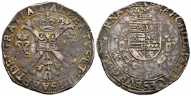 Albert and Elizabeth (1598-1621). 1 patagon. Tournai. (Tauler-1724). (Vanhoudt-619 TO). (Vti-379). Ag. 27,66 g. Choice VF/Almost XF. Est...250,00. 
...